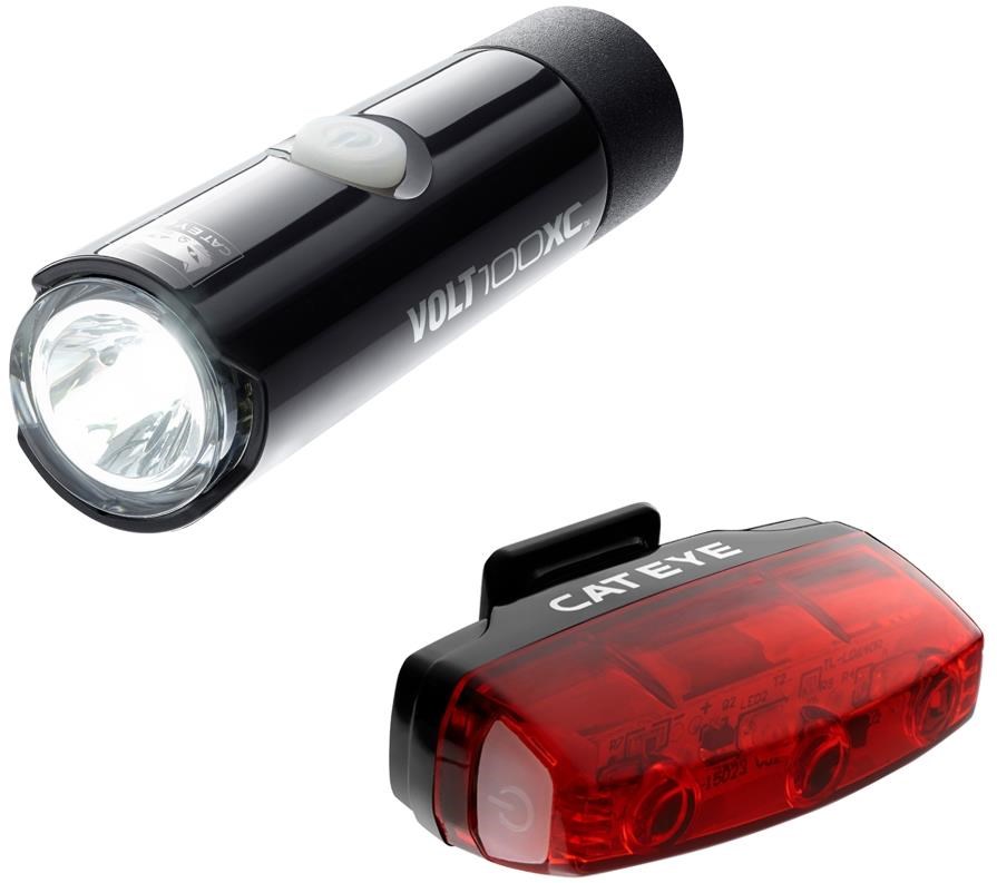 Cateye Volt 100 XC Front / Rapid Micro Rear USB Rechargeable Bike Light Set product image