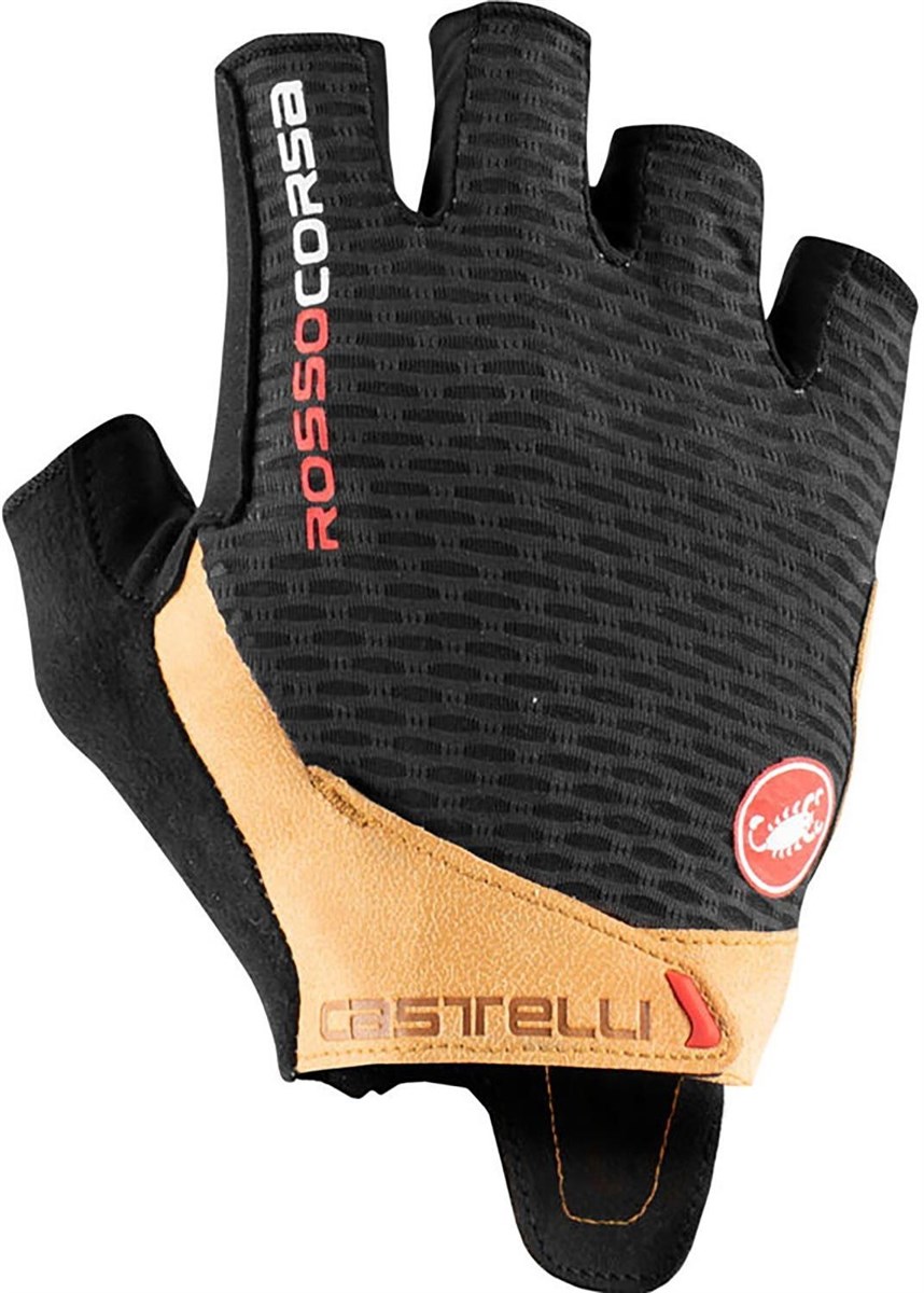 Castelli Rosso Corsa Pro V Mitts / Short Finger Cycling Gloves Tredz