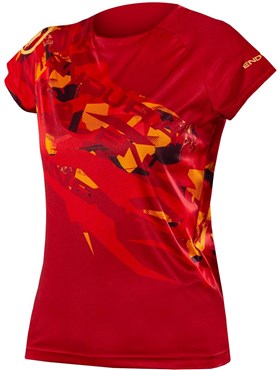 Endura SingleTrack Print LTD Womens Short Sleeve Tech Tee Endura SingleTrack Print LTD Womens Short Sleeve Tech Tee