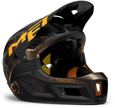 full face mtb helmet orange