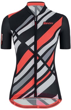 Santini Eco Sleek Raggi Womens Short Sleeve Cycling Jersey Santini Eco Sleek Raggi Womens Short Sleeve Cycling Jersey